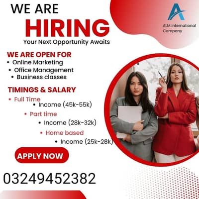 Urgent Hiring Male and Female for online work