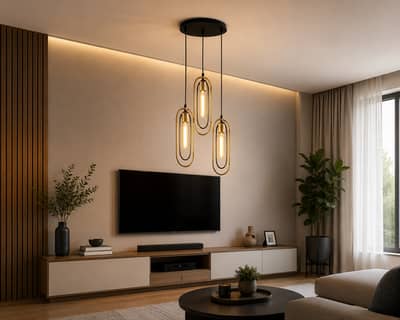Premium Imported 3-Piece Metal Hanging Lights Set
