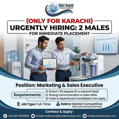 Marketing & Sales Executive || Marketer (Male Jobs) Urgent Hiring