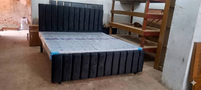 Bed set - Double bed - King size bed - Wooden bed - Poshish bed