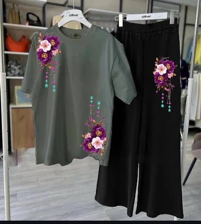 New Trendy 2-Piece T-Shirt & Trouser Set for Women