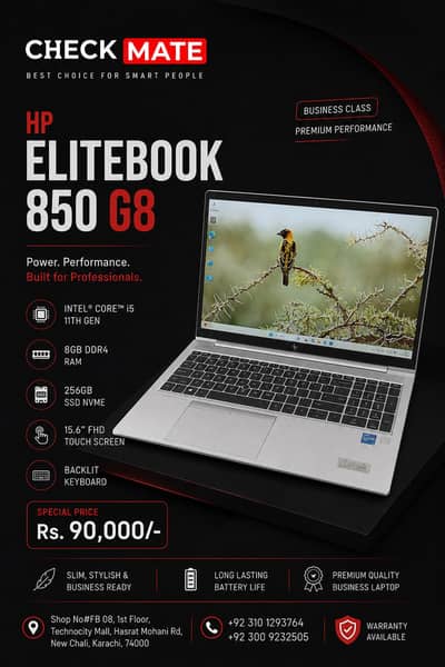 HP EliteBook 850 G8 Core i5 | touch display | premium laptop