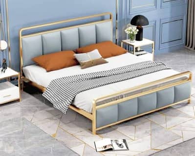 Double Bed|Iron double bed|queen Bed|bed set|03092056793