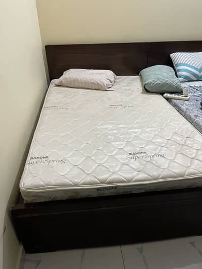 Bed with mattress