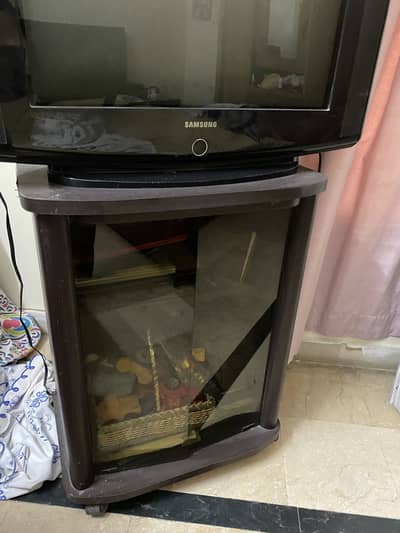 SAMSUNG TV & TV TROLLEY