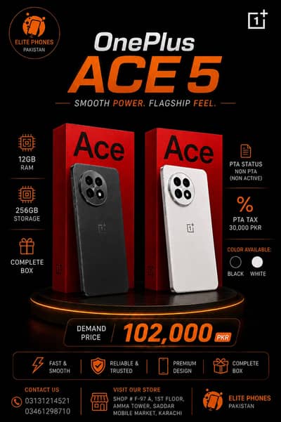 OnePlus Ace 5 | 12GB 256GB | non PTA non active | Complete Box