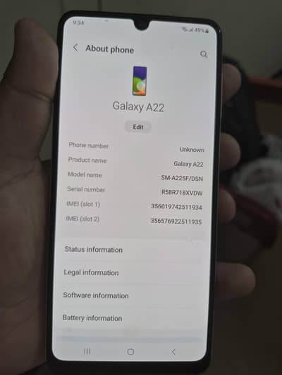 Samsung Mobile A22