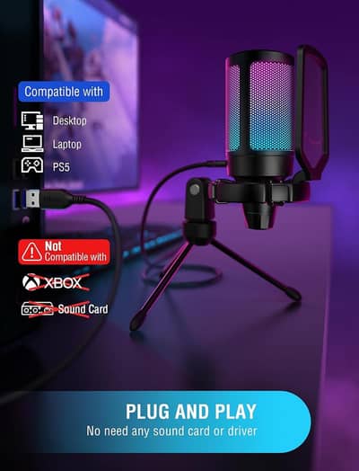Fifine brand New Podcast Mic plug and play