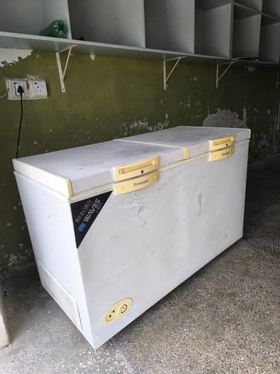 waves deep freezer double door