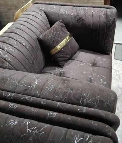 Modern Charcoal Grey Velvet Sofa Set 7 Seater – Mint Condition