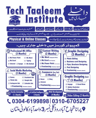 Computer Short Courses mn Admission Open haan
