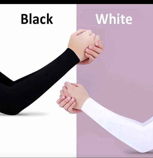 TRaoxss. Pk Arm Sleeves: Unisex UV Protection for Outdoor Activities (Black or White)