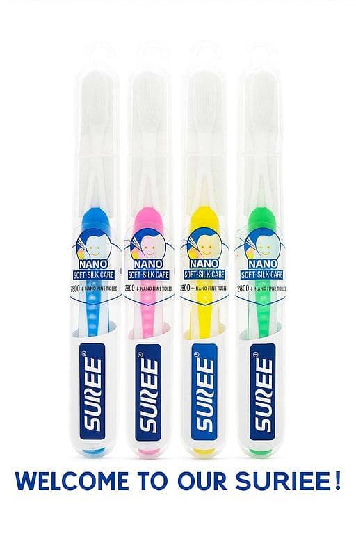 SUR Nano Soft Toothbrush Set – Professional Oral Care Brush | Deep Clean Soft Bristles | Multi Color Toothbrush Pack