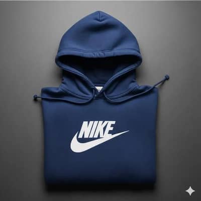 men's blue fleece hoodie Nike logo winter casul