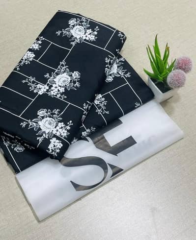 " Beautiful ladies 2 piece unstitched lown cotton suit "