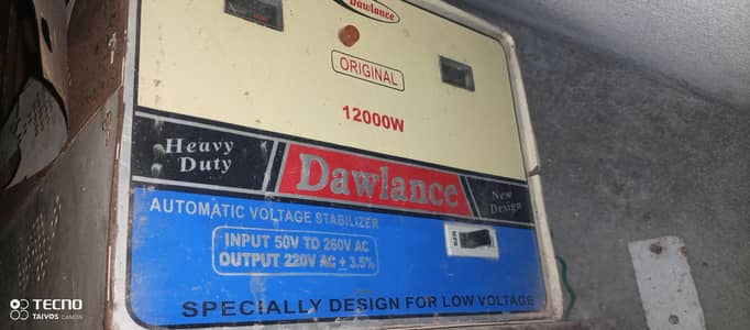 Dawlance stabiliser 12000 watt( 12kw copper)