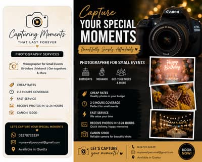 Affordable Event Photographer in Quetta
