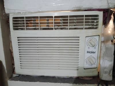 Haier window A/c . 0.5 ton .  .  110 volte with supply for sale