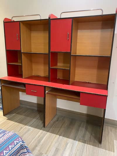 Computer Desk / Study Table with Shelves & Drawers