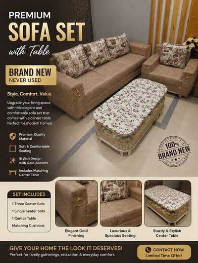 Sofa Set with Table