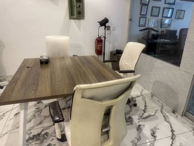 Meeting table and chairs