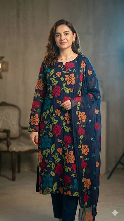 Premium Lawn 3pcs Embroidered Unstitched