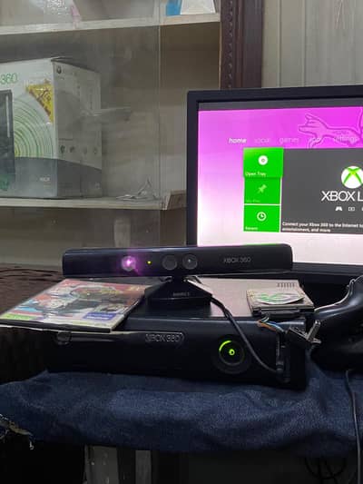 xbox 360 with kinect 90 + games