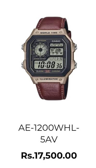 New Casio AE 1200 WHL Watch