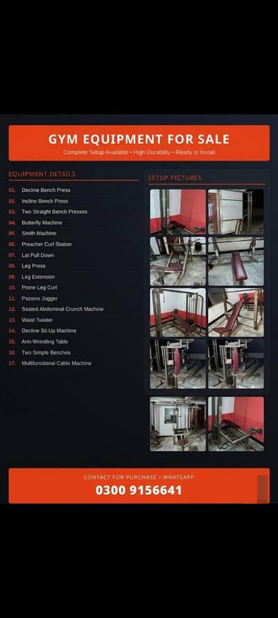 Complete Commercial Gym Setup for Sale