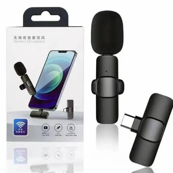 K8 Type-C Wireless Lavalier Microphone | Portable Noise-Cancelling | Mic for Android, Vlogging & Live Streaming