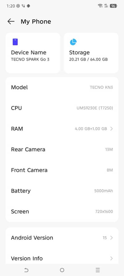 Tecno spark 3 go 4/64