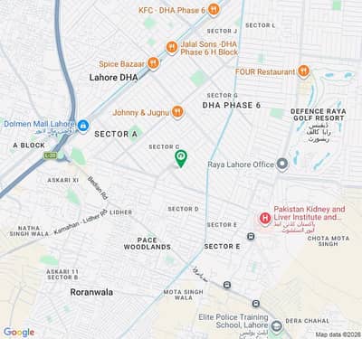 One Kanal Residential Plot for Sale in DHA Phase 6 Lahore, Block D