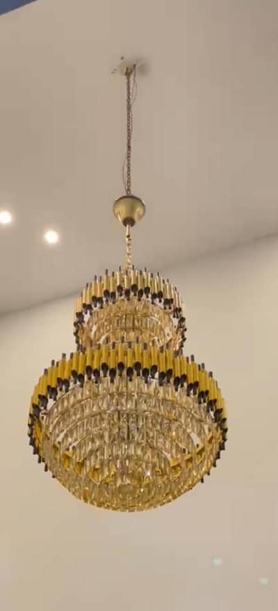 Golden metallic Chandelier