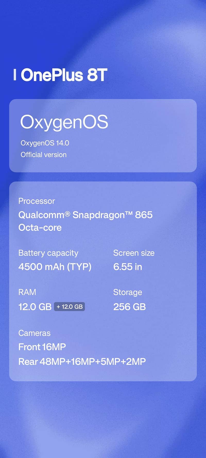 One Plus 8T 5