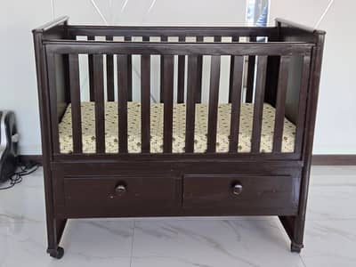 wooden baby cot