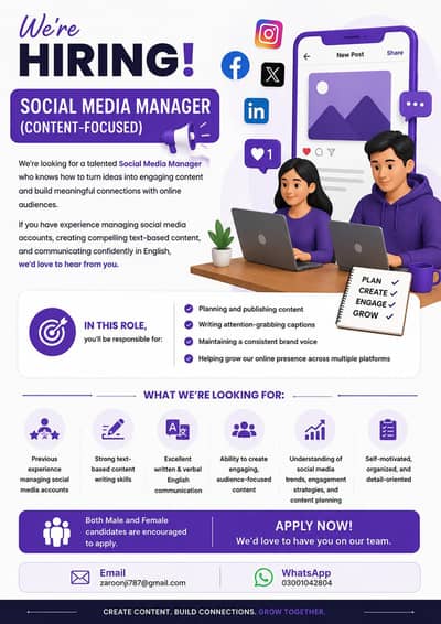 Social Media Manager (Content-Focused)