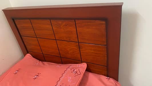 2 Single Wooden Beds with New Mattresses