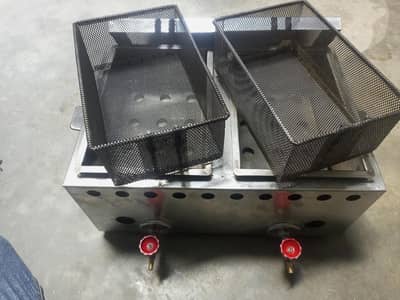 4+4 liters Manual Gas Fryer