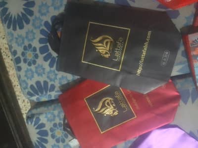Non Woven lamanated loop handle printed  bags for Perfume