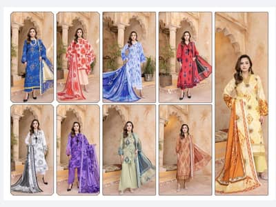 Ladies 3 piece Embroiderd suit. original Alif.