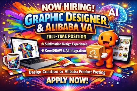 Graphic Designer + AliBaba VA required