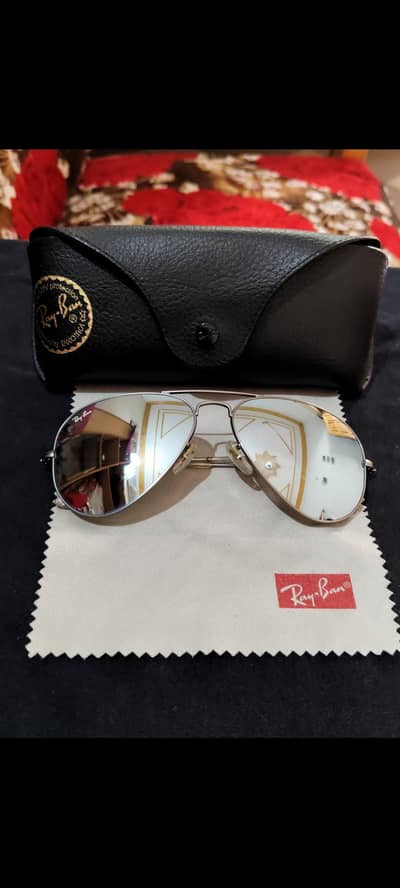 Original Ray-Ban Rb3025 Aviator Metal Silver Mirror