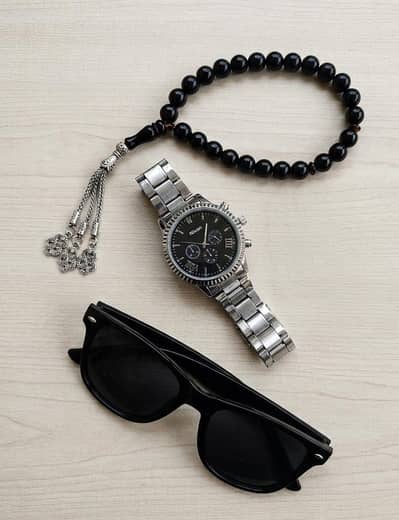 Premium Men's Gift Set – Watch, Sunglasses & Tasbeeh (Brand New)
