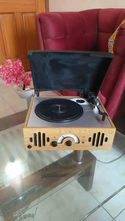 antique  vinyl record player