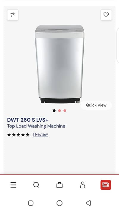 Dawlance fully automatic washing machine model dwt260 s