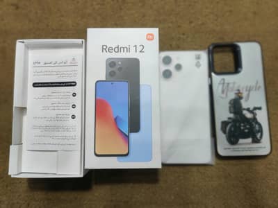 Redmi 12 with box and Covers 10/9.5 condition like brand new