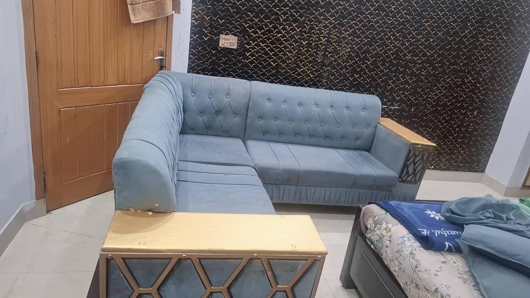 L shape sofa good condition 5