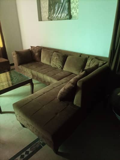 L shape sofa set used only 2 months