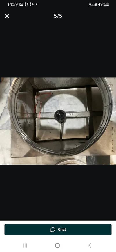 double fryer with cylinder with fries cutting machine with table