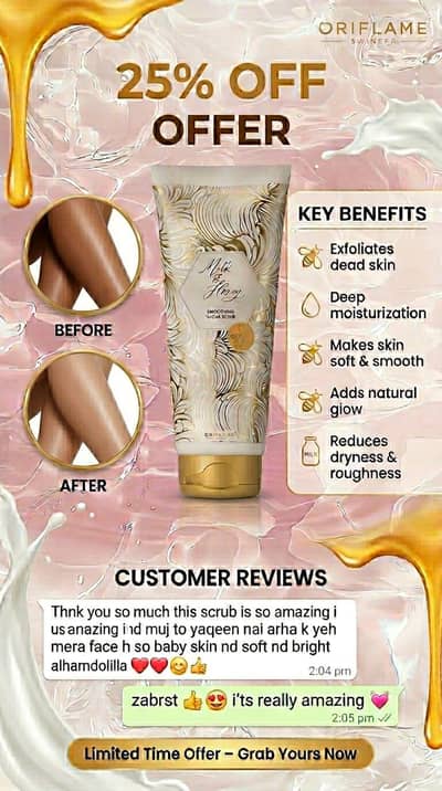 Honey sugar scrub 4000COD premium quality
